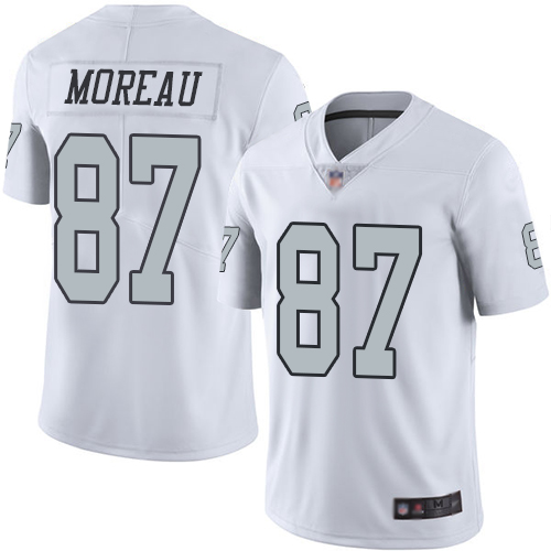 Men Oakland Raiders Limited White Foster Moreau Jersey NFL Football #87 Rush Vapor Untouchable Jersey->oakland raiders->NFL Jersey